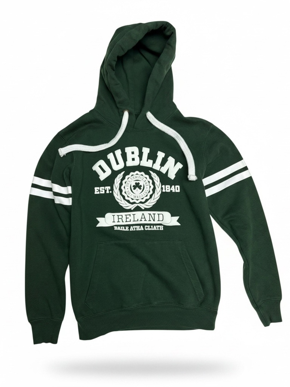 Dublin Ireland Green Hooded Pullover Sweatshirt
